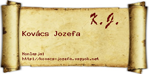 Kovács Jozefa névjegykártya
