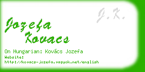 jozefa kovacs business card