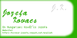 jozefa kovacs business card